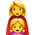 👩‍👧 family: woman, girl display on Apple